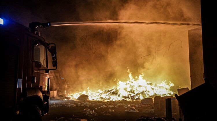 Пожежа у Харкові після прильоту 