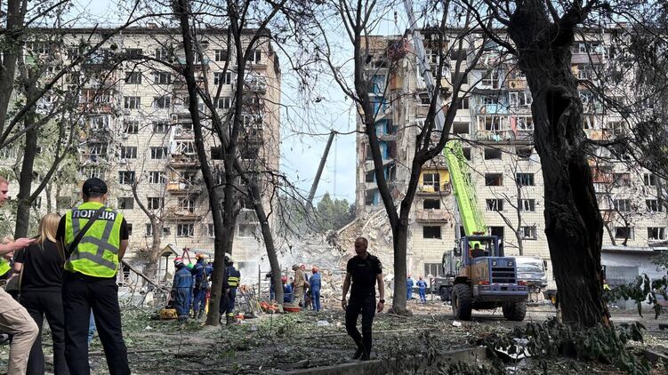 Рухнувший дом на Соломенке в Киеве