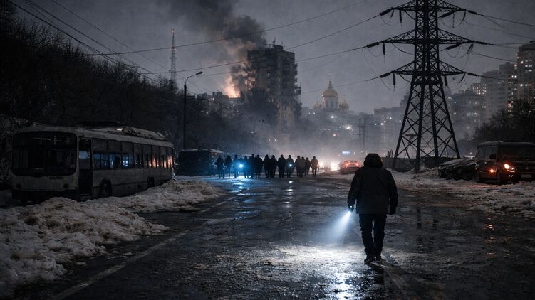 Блэкаут в Украине. Фото сгенерировано ИИ