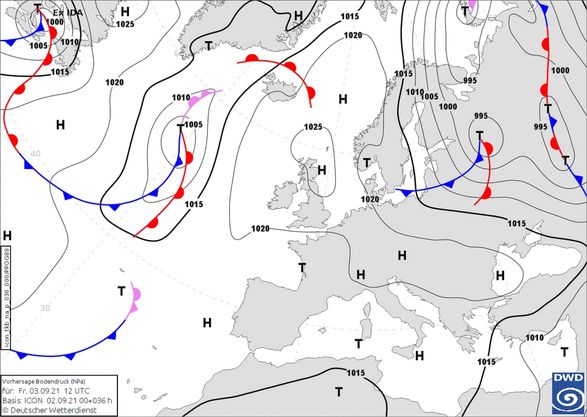 Прогноз погоды в Украине на пятницу. Скриншот из фейсбука синоптика Натальи Диденко