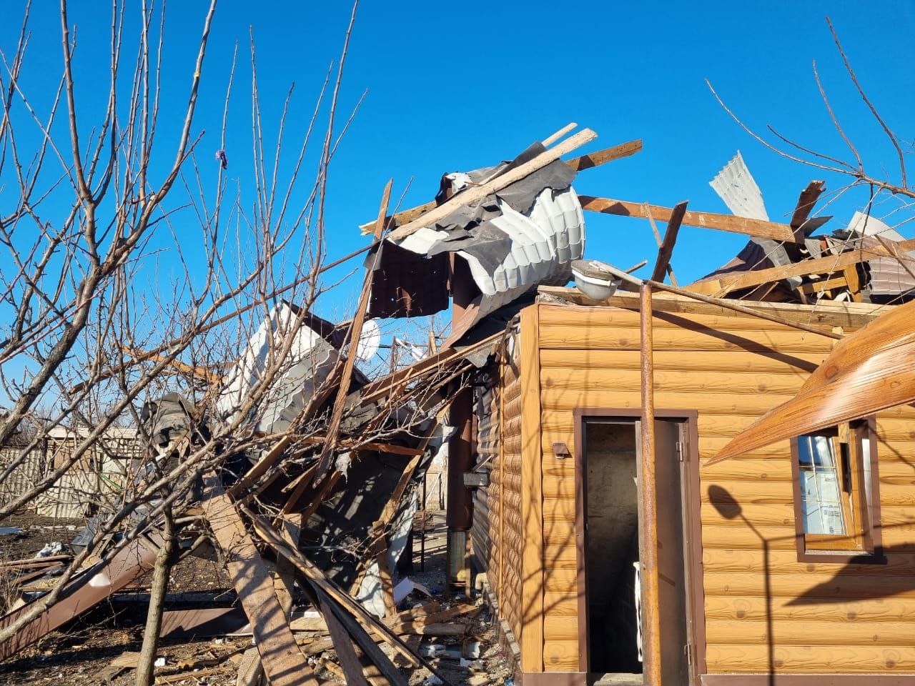 Наслідки обстрілу Очеретине