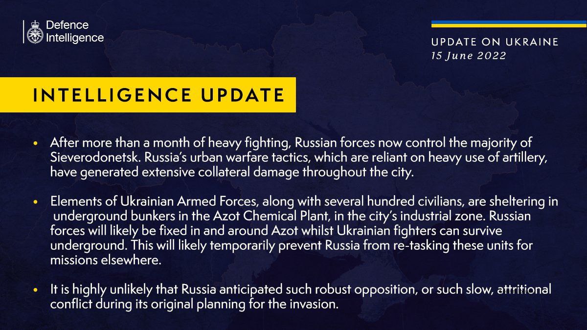 Ситуация в Северодонецке 15 июня