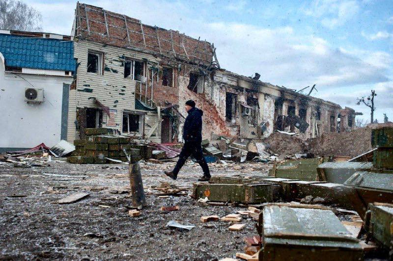 Разрушения в Тростянце