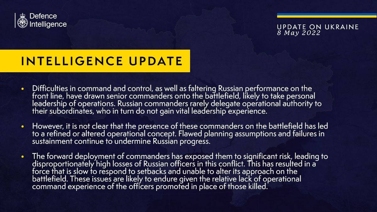 Британская разведка сообщила о проблемах в армии РФ, из-за которых Россия привлекла старших командиров на поле боя.