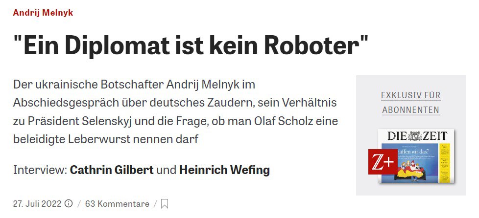 Покидающий Берлин посол Украины в Германии Андрей Мельник признал, что его высказывания о непричастности бандеровцев к массовым убийствам поляков и евреев были ошибкой