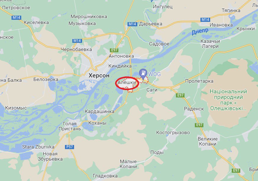 Обстрел в Алешках