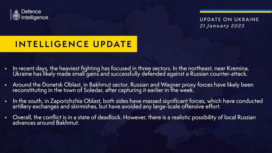 Скріншот звіту британської розвідки