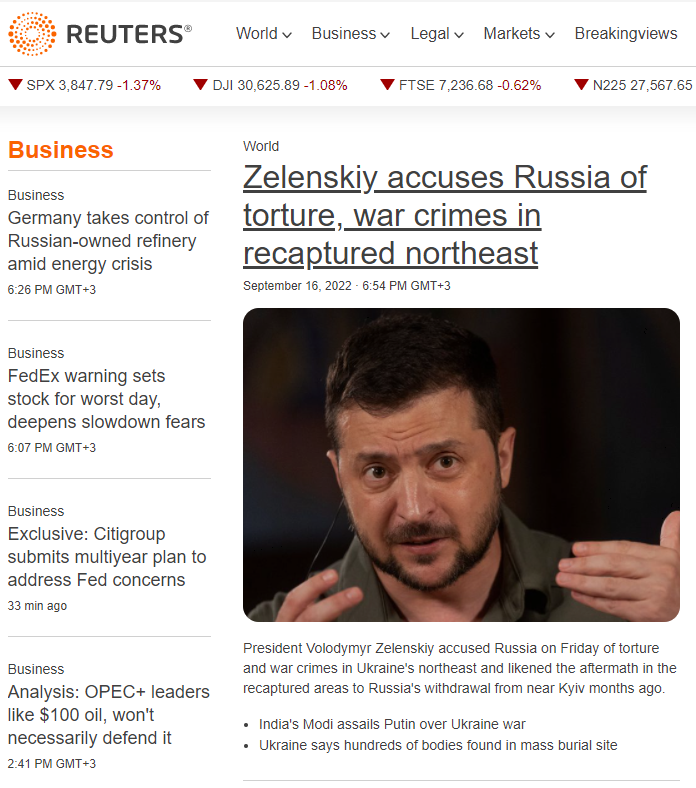 Reuters сообщает о том, что Генеральная ассамблея ООН разрешила Зеленскому выступить на ее заседании посредством записанного видеообращения