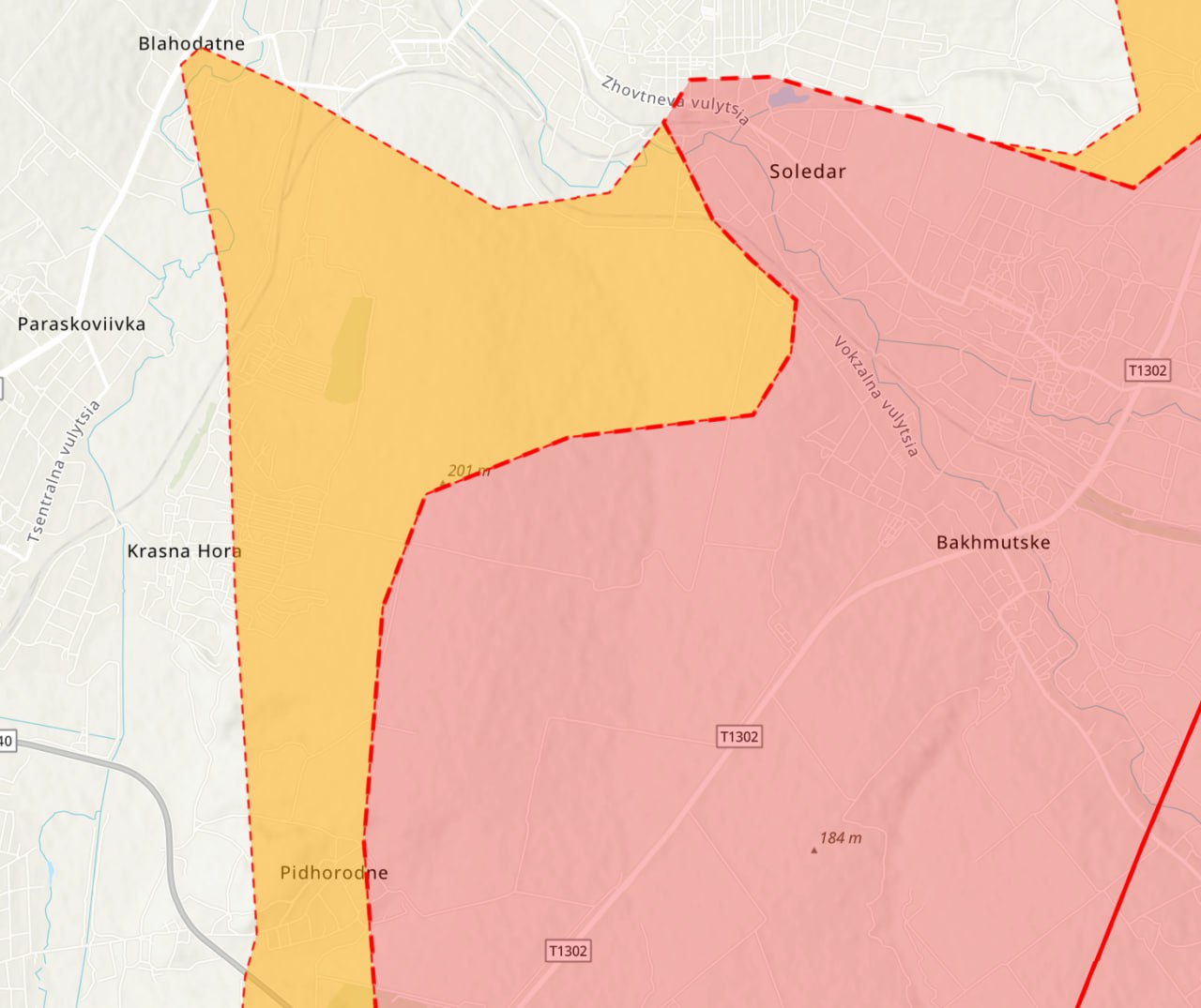 карта боевых действий