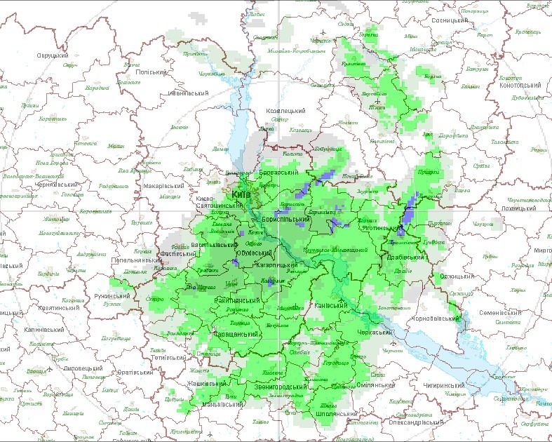 карта снегопада