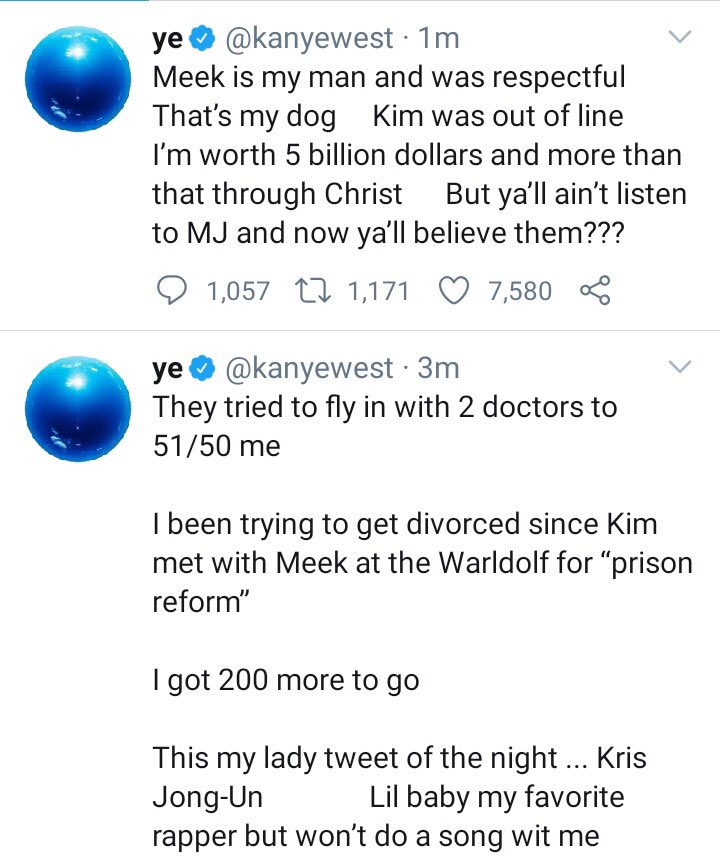 Скриншот из Twitter Канье Уэста