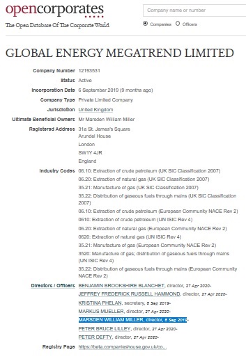 Завод СПГ в США покупали под договоренности с Украиной. Скриншот: OpenCorporates