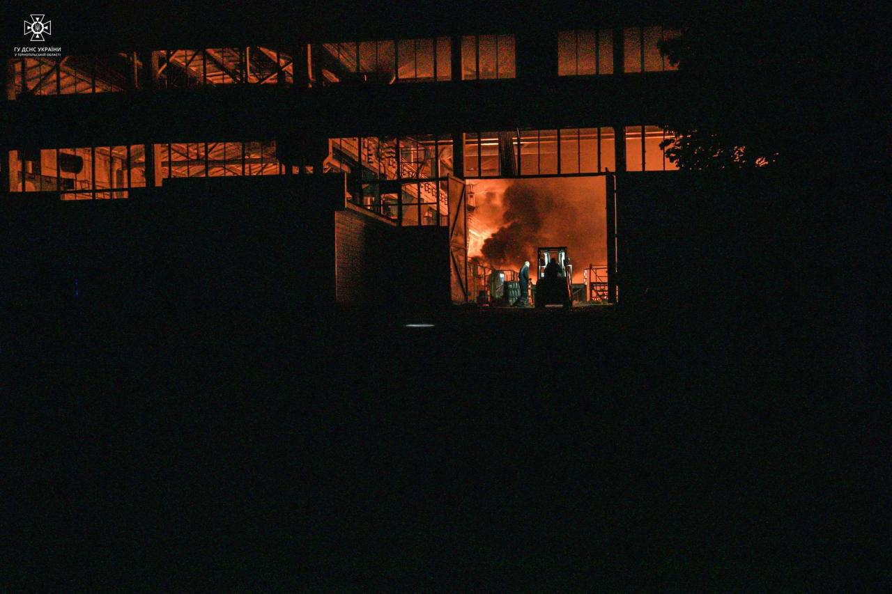 Последствия ночной атаки в Тернополе