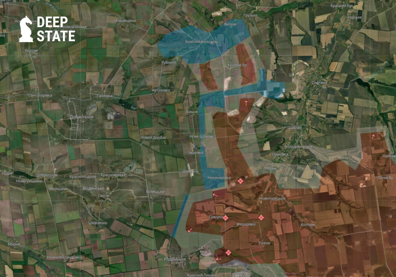 Карта бойових дій. Джерело - Deep State