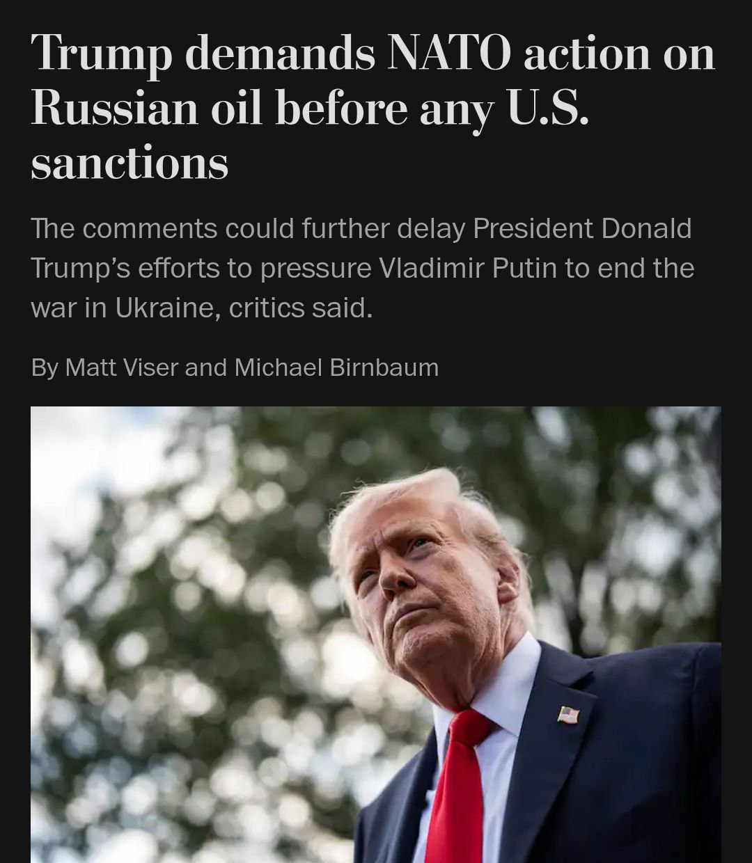 Заголовок на washingtonpost.com