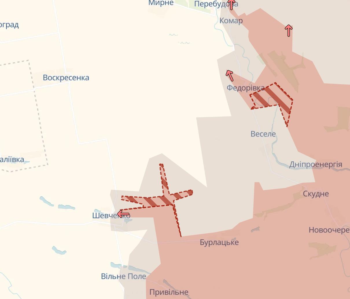 Карта боевых действий. Источник - Deep State