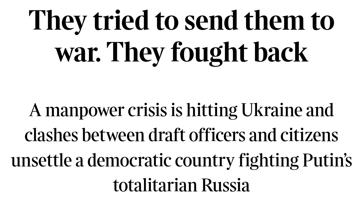 Снимок заголовка на thetimes.com &ndash; В Британии пишут о проблемах мобилизации в Украине