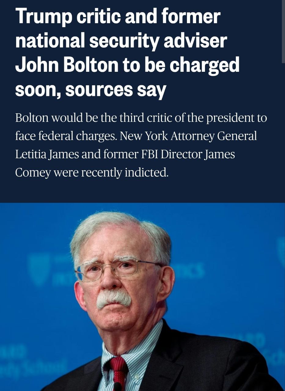 Снимок заголовка на nbcnews.com - Джону Болтону готовят обвинения в США