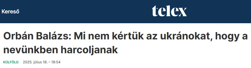 Снимок заголовка на telex.hu