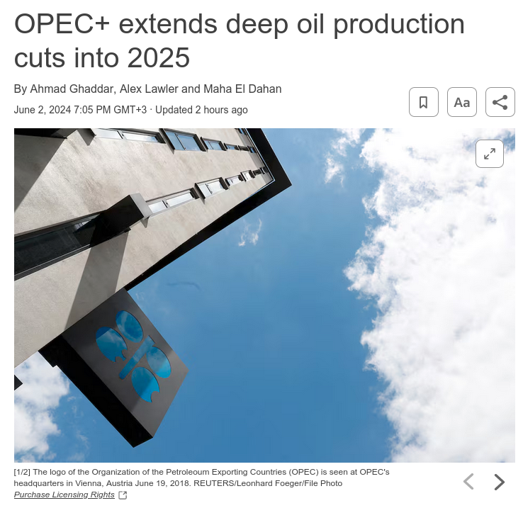 Снимок заголовка в Reuters